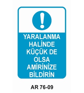 İŞ GÜVENLİĞİ UYARI LEVHASI 1 ADET PVC 21 X 29CM