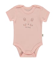 Civil Baby Cute Bunny Baskılı 1-36 Ay Çıtçıtlı Badi - Sarı 3-6 Ay (Pembe)