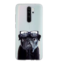 PrintiFy Xiaomi Redmi Note 8 Pro ile Uyumlu 1mm Slim Fit Köpek 3 050f Baskılı Şeffaf  Kılıf