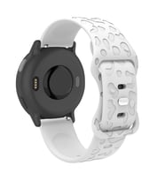 Movetime MT42X MT46X MT43A Amazfit GTS Bip 20mm Kordon Leopar Desen Yumuşak Sili (Beyaz)
