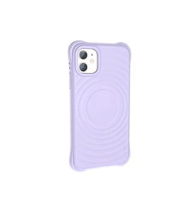 Apple iPhone 11 Uyumlu M-safe Şarj Özellikli Airbagli Mat Görünümlü Zore Hepi Kapak (Lila)