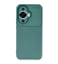 Huawei Nova 12S Kılıf Auto Focus Karbon Kapak - Koyu Yeşil
