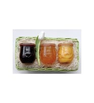 Şık 220 ml Lale Desenli Reçellik Kavanoz Seti (3'lü)