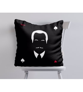BK Gift Kişiye Özel Godfather Baba Tasarımlı Beyaz Yastık-14