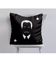 BK Gift Kişiye Özel Godfather Baba Tasarımlı Beyaz Yastık-14