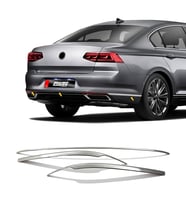 VW Passat B8 Arka Tampon Çıtası - Krom (3 Parça)  2015 ve Sonrası, SD/SW