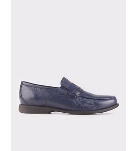 Hakiki Deri Lacivert Erkek Loafer