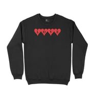 Kalpli Love Siyah Sweatshirt