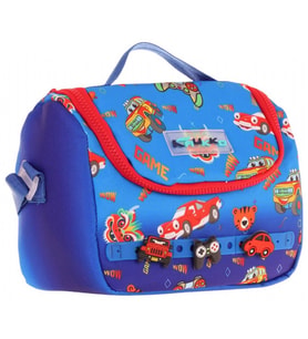 Kaukko Kids Isı Yalıtımlı, Silikon Aksesuarlı Beslenme Çantası - Mavi Kırmızı - Erkek Çocuk - L7258 (Çok Renkli)