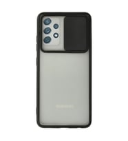 Samsung Galaxy A72 Kılıf Palm Buzlu Kamera Sürgülü Silikon - Siyah