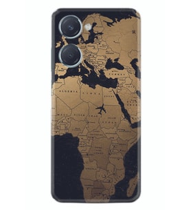 Vivo Y18 Kılıf Silikon Desen Özel Seri Map Planet 1656