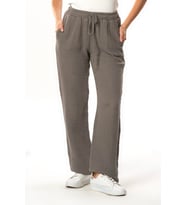 Beli Lastikli Multi Çift Cepli Müslin Kadın/Erkek Unisex Yazlık Pantolon Gri Gri