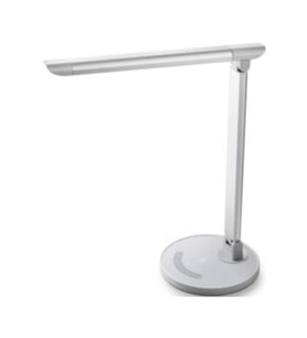 12W LED Masa Lambası, USB Şarj Portu, Beyaz, Enerjik ve Şık Tasarım (Krem)