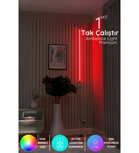Şerit LED Köşe Led ışık Uzaktan Kumandalı 16 Renk 4 animasyon yapışkanlı lightrgbkı
