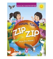 Masal Topu Zıp Zıp - Masallarla Karakter Eğitimi (Fleksi Cilt)