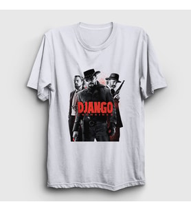 Presmono Unisex Beyaz Cover Film Django Unchained T-Shirt 243753tt