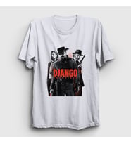 Presmono Unisex Beyaz Cover Film Django Unchained T-Shirt 243753tt