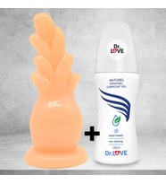 18,5Cm Ters Boğumlu Anal Plug Dildo Tıkaç Dört Boğumlu Ten Rengi + DrLove Kayganlaştırıcı