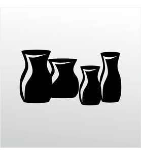 Folyo Sticker Vazolar 30cm Uzunluk (Karışık)