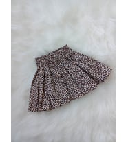 Leopar Desenli Paperbag Etek (%100 PAMUK POPLİN KUMAŞ)