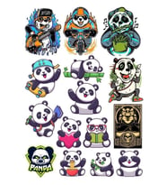 Panda Sticker Set-9 16 Parça Telefon, Tablet, Defter, Laptop Sticker