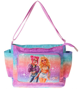 Wow Generation Kız Çocuk Star Desenli Pembe - Mor Renkli Omuz Çantası - W6034
