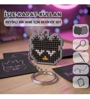 Etamina Asabi Penguen -Badtz Maru- Kanaviçe Anahtarlık Kiti (İşleme Hobi Seti)