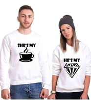Tshirthane Kahve Elmas Sevgili Kombinleri Sweatshirt Kombini (Tek Ürün Fiyatıdır.)