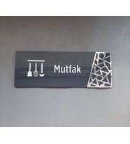 Antrasit Silver Pattern Seri Mutfak Kapı İsimliği