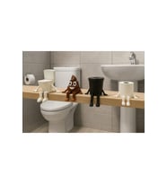 Sevimli Oturan Figürler 4’Lü Dekoratif Banyo Seti