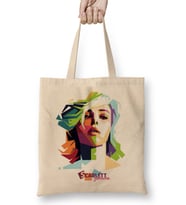 Geometric Celebrity Scarlett Johansson Tasse Bez Çanta Uzun Saplı