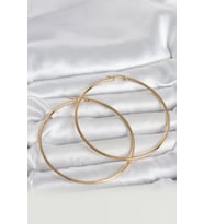 316L Çelik Gold Renk 70 mm Kadın Halka Küpe