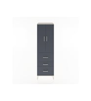 Hyperion Dolap Tek Raflı 3 Çekmeceli Tek Askılı 60x44x195 Aytaşı-Antrasit