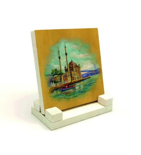 Ortaköy Camii Baskılı Doğaltaş Masaüstlük