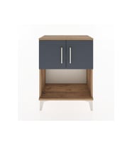 Arges Komodin 2 Raflı 2 Kapaklı 60x30x80 Çam-Antrasit