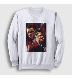 Presmono Unisex Beyaz Tyler Film Dövüş Kulübü Fight Club Sweatshirt 244981tt (Beyaz)