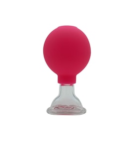 Silikon Vakumlu Yüz Ve Gülümseme Çizgisi İçin Cam Masaj Kupası Gül Pembe Renk