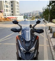 MOTOCAM Kymco DTX 250 Ön Cam 2021-2026 Model 67cm Şeffaf Renkli 4mm UZUN