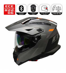 FR805 Natura Cross Motosiklet Kaskı Güneş Vizörlü Enduro Full Face Kask
