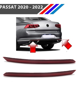 VW Passat Arka Tampon Reflektörü Sol Sağ Takım 2020 - 2022