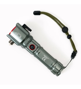 Gold Gp-218 İle Sınırları Aşın Yeni Nesil Tg Led Teknolojisiyle Ultra Uzun Menzilli Aydınlatma Ve Acil Durumlar İçin Dahili Cam Kırıcı Bir Arada. Şarj Edilebilir, Darbeye Dayanıklı Ve Profesyo