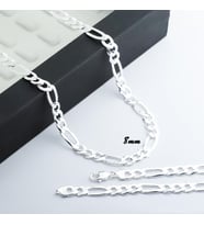 8 mm Figaro Gümüş Zincir Kolye