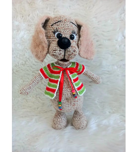 Yelekli Köpüş Amigurumi Organik Oyuncak