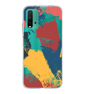 Xiaomi Poco M3 Uyumlu Kapak Brushstroke Tasarımlı Şeffaf Silikon Kılıf