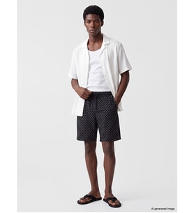 LCW SWIMWEAR Siyah Diz Hizası Boy Erkek Deniz Şortu