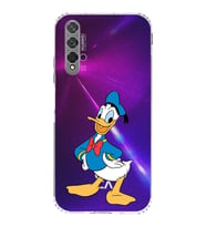 Huawei Nova 5t  Kamera korumalı Kapak Donald Duck Tasarımlı  Şeffaf Kılıf