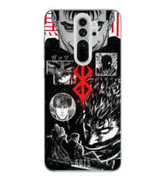 Redmi Note 8 Pro Uyumlu Berserk Anime Tasarımlı Şeffaf Telefon Kılıfı