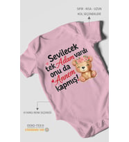 Anneye Özel Kısa Kollu Bebek Body %100 Pamuk