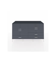 Kronos Konsol 5 Raflı 3 Çekmeceli 4 Kapaklı 176x59x99 Antrasit-Antrasit