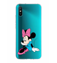 Xiaomi Redmi 9A Uyumlu Kapak Minnie Mouse Tasarımlı Şeffaf Silikon Kılıf